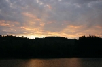 Sun rising over kingfisher