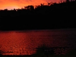 Sun rise over the lake