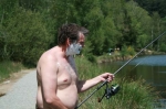 Sort your self out Richard having a shave on the job